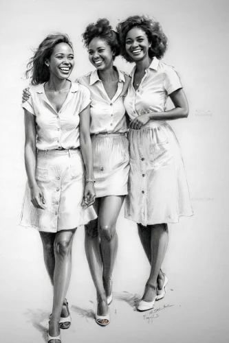 shirelles,marvelettes,vandellas,ronettes,afro american girls,beautiful african american women,vintage girls,colorization,1940 women,retro women,vintage women,50's style,cockettes,vintage background,colorizing,diahann,sophiatown,quartette,laughers,foremothers,Illustration,Black and White,Black and White 35