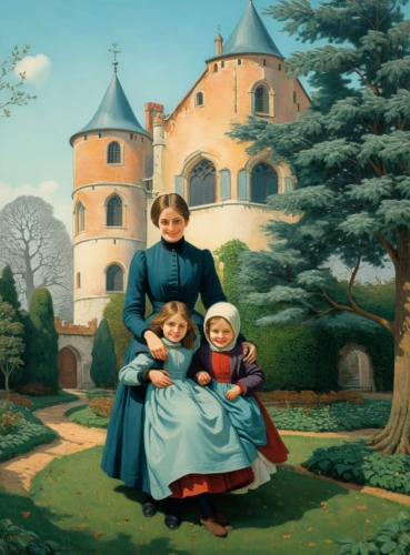 mother with children,parents with children,rousseau,eckersberg,sedlacek,the mother and children,mother and children,aubusson,zuercher,mommsen,familles,suaudeau,sweerts,orphanage,lepetit,housemother,deluise,fleischmanns,bougereau,agricultural scene,Illustration,American Style,American Style 15