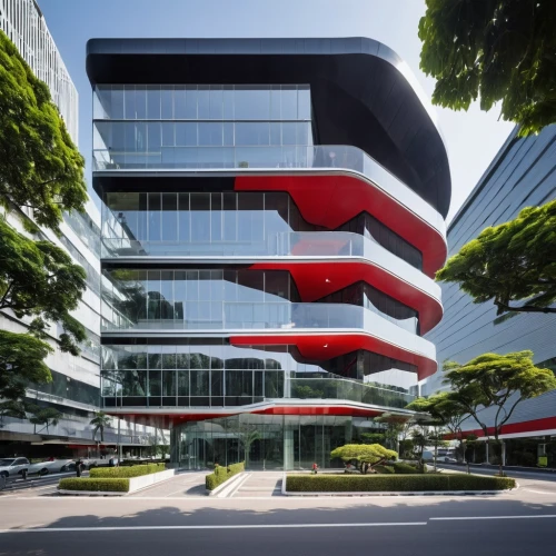 medibank,interlace,shenzhen vocational college,mediacorp,temasek,ocbc,office building,singapore landmark,tsmc,seidler,nanyang,headquarter,technopark,headoffice,cyberjaya,futuristic architecture,office buildings,singapore,headquaters,itron,Photography,General,Realistic