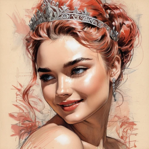 watercolor pin up,margairaz,margaery,digital painting,sansa,world digital painting,retro pin up girl,summer crown,vintage drawing,viveros,cersei,boho art style,spring crown,fairest,heart with crown,fantasy portrait,behenna,boho art,amidala,spearritt,Illustration,Japanese style,Japanese Style 19