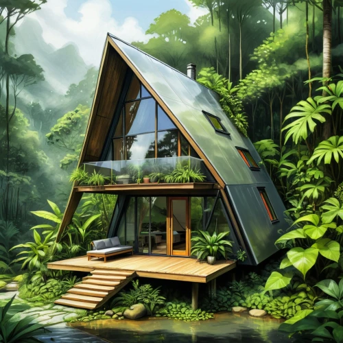 cubic house,electrohome,tropical house,house in the forest,cube stilt houses,greenhouse cover,ecotopia,cube house,biomes,treehouses,forest house,prefab,greenhut,earthship,futuristic architecture,ecovillages,tree house hotel,greenhouse,frame house,dymaxion,Conceptual Art,Fantasy,Fantasy 30