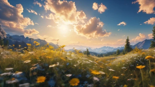 meadow landscape,mountain meadow,alpine meadow,dandelion meadow,dandelion field,dandelion background,summer meadow,meadow,spring meadow,nature background,salt meadow landscape,sunburst background,flowering meadow,meadow flowers,landscape background,meadow and forest,nature wallpaper,cryengine,flower meadow,full hd wallpaper,Photography,General,Fantasy