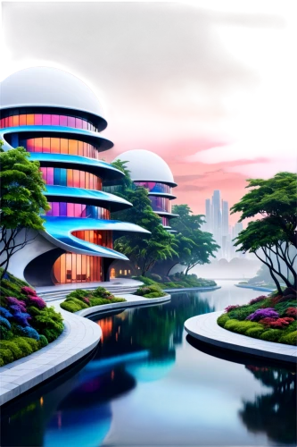 futuristic landscape,futuristic art museum,futuristic architecture,arcology,floating islands,3d rendering,floating island,render,3d render,sky space concept,renders,virtual landscape,dreamhouse,futurist,terraformed,3d rendered,tropical house,art deco,fantasy city,seasteading,Conceptual Art,Fantasy,Fantasy 34