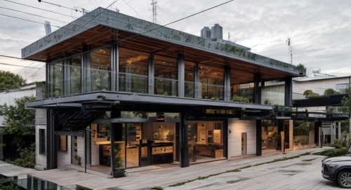 modern house,cube house,cubic house,shophouse,condesa,veranda,frame house,beautiful home,residential house,casita,electrohome,glass facade,two story house,private house,modern office,loft,aqua studio,timber house,forest house,metal roof,Architecture,General,Modern,Minimalist Simplicity