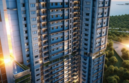 capitaland,punggol,leedon,unitech,residential tower,condominia,italtel,sengkang,waterview,medini,kallang,lodha,belapur,condominium,towergroup,kranji,zaveri,sathon,damac,high rise building,Photography,General,Realistic