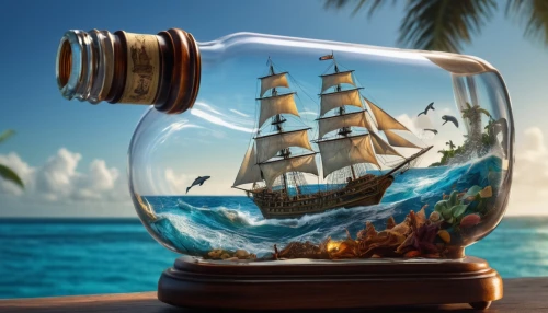 message in a bottle,waterglobe,sail ship,sea sailing ship,lensball,sailing ship,sailing ships,caravel,crystal ball-photography,pirate treasure,tallship,galleon,pirate ship,glass sphere,tall ship,snow globes,sea fantasy,snowglobes,three masted sailing ship,glass jar,Photography,General,Natural