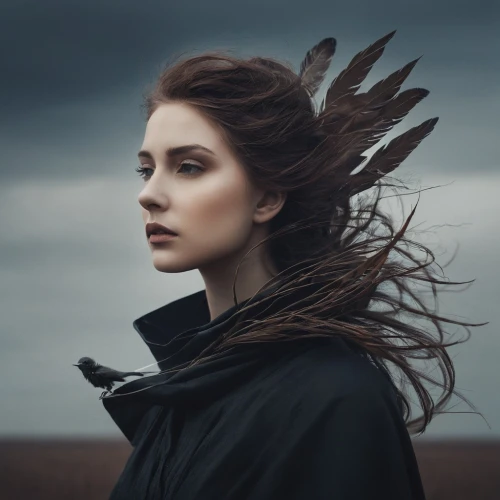 jingna,windswept,windblown,black coat,gothic woman,mystical portrait of a girl,carice,gothic portrait,windhover,little girl in wind,wuthering,melisandre,the wind from the sea,evgenia,dark angel,windstorms,wind,behenna,winds,black bird,Photography,Documentary Photography,Documentary Photography 30