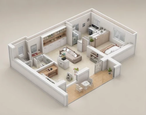 an apartment,miniature house,apartment,floorplan home,shared apartment,habitaciones,3d rendering,3d mockup,isometric,cube house,modern room,floorplans,3d model,doll house,dollhouses,small house,apartments,voxel,apartment house,3d render,Common,Common,Natural