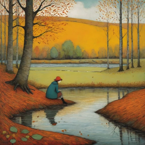 dubbeldam,autumn landscape,rousseau,autumn idyll,mostovoy,jasinski,bischoff,one autumn afternoon,fisherman,the autumn,hitchman,woman at the well,fall landscape,sabourin,suaudeau,lammer,autumn day,adamov,late autumn,carol colman,Art,Artistic Painting,Artistic Painting 49