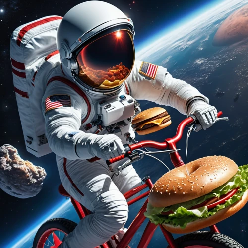 extravehicular,sci fiction illustration,astronautical,fast food,astronautic,fastfood,astronautics,newburger,homburger,spacesuit,outerspace,spacefill,presburger,astronaut,burguer,hamburglar,space suit,space walk,espacial,outer space,Photography,General,Realistic