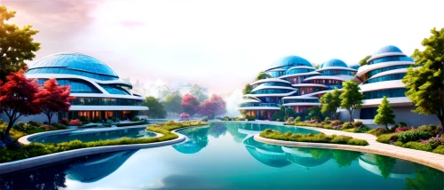 futuristic landscape,ecotopia,terraformed,skylands,cartoon video game background,fantasy city,virtual landscape,3d fantasy,floating islands,terraforming,landscape background,3d background,biomes,ecovillages,aurora village,knight village,artificial islands,fantasy world,fantasy landscape,escher village,Conceptual Art,Daily,Daily 34