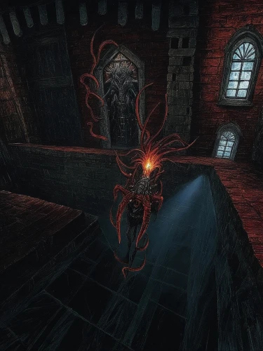 hall of the fallen,vecna,alakiri,strangehold,creepy doorway,the threshold of the house,dark art,labyrinthian,odditorium,magorium,obscura,haunted cathedral,magistrate,kadath,harnam,eldritch,demongeot,tentorium,stigmata,vestal,Illustration,Realistic Fantasy,Realistic Fantasy 33