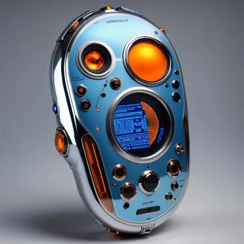 portable radio,cinema 4d,ballbot,garrison,mp3 player,3d model,radiophone,radio device,infrasonic,diving helmet,walkman,tube radio,winamp,discman,robot eye,wheatley,minibot,audio player,altimeter,spybot,Photography,General,Realistic