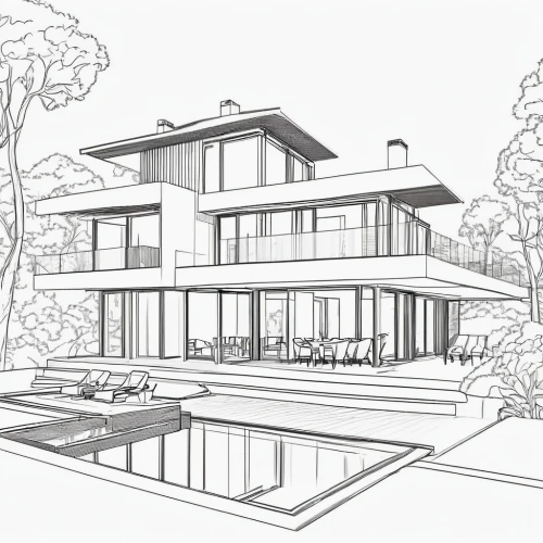 sketchup,revit,house drawing,3d rendering,passivhaus,line drawing,houses clipart,garden elevation,renderings,penciling,landscape design sydney,homebuilding,rendered,residential house,landscape designers sydney,modern house,core renovation,render,cohousing,architect plan,Illustration,Black and White,Black and White 04