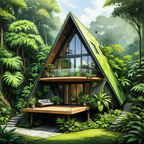tropical house,house in the forest,forest house,cubic house,greenhut,conservatories,frame house,greenhouse,conservatory,greenhouse cover,treehouses,dreamhouse,electrohome,cube house,sunroom,green living,glasshouse,biomes,summer house,tree house hotel,Conceptual Art,Fantasy,Fantasy 30