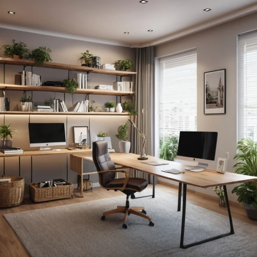 modern office,working space,3d rendering,bureaux,office desk,wooden desk,modern room,desk,apartment,blur office background,home interior,shared apartment,creative office,interior design,furnished office,modern decor,appartement,render,search interior solutions,an apartment,Photography,General,Realistic