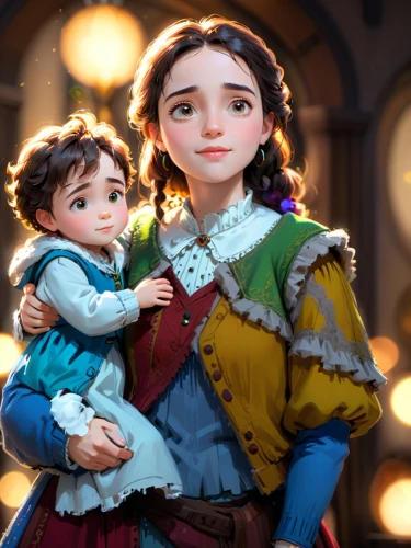 miniaturist,princess anna,coraline,serafina,female doll,belle,little girl and mother,cloth doll,little boy and girl,tangled,agnes,the little girl,sylvania,cosette,marionettes,doll looking in mirror,porcelain dolls,gothel,doll's house,merida,Anime,Anime,Cartoon