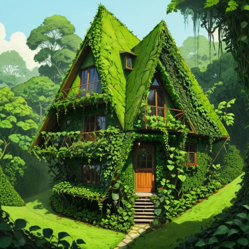 house in the forest,forest house,little house,wooden house,tree house,small house,dreamhouse,treehouses,treehouse,home landscape,witch's house,house in mountains,greenhut,green living,log home,fairy house,cottage,summer cottage,kudzu,wooden houses,Conceptual Art,Daily,Daily 02