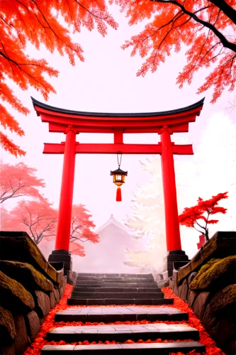 japanese shrine,torii,shinto,shrine,senbon torii,japanese sakura background,sakura background,shinto shrine gates,fushimi inari shrine,shrines,japanese background,fushimi inari-taisha shrine,japanese garden,japanese garden ornament,japan garden,momiji,victory gate,red place,kyoto,jigoku,Art,Classical Oil Painting,Classical Oil Painting 27