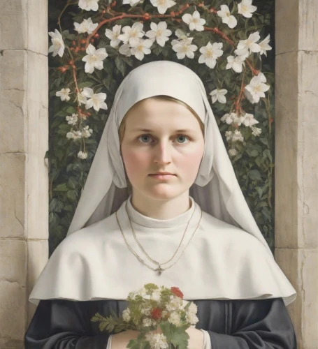 saint therese of lisieux,lacordaire,novitiate,postulant,foundress,portrait of christi,ursulines,carmelite order,nunsense,carmelite,the prophet mary,bouguereau,patroness,mediatrix,prioress,immacolata,immaculata,abbess,duchesne,consolata,Digital Art,Classicism