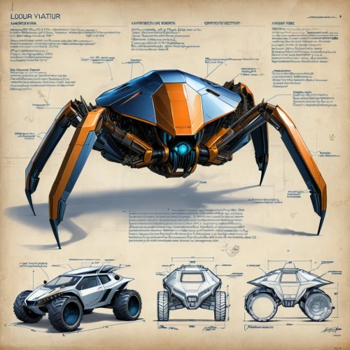 submersibles,scarab,ordronaux,the beetle,insecticon,carapace,scarabs,crab 1,insectoid,crankcase,vector infographic,transformable,vehicule,beetle,tarantula,mindstorms,logistics drone,black crab,unbuilt,quadcopter,Unique,Design,Blueprint