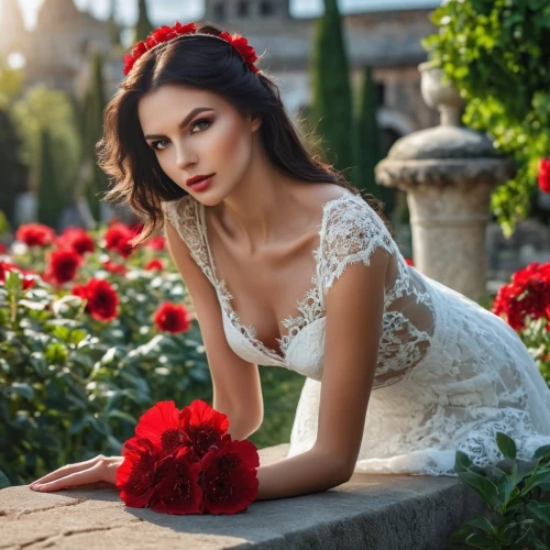 bridal dress,romantic look,valentyna,wedding dress,with roses,bridal gown,anastasiadis,bridal,romantic portrait,wedding dresses,beautiful girl with flowers,red roses,wedding gown,romantic rose,rosae,rose white and red,sposa,olesya,yevgenia,evgenia,Photography,General,Realistic