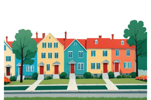 houses clipart,row houses,rowhouses,townhomes,houses silhouette,townhouses,row of houses,houses,house painting,rowhouse,blocks of houses,serial houses,home landscape,bungalows,homes,cottages,suburbanization,suburbs,farmhouses,dollhouses,Illustration,Japanese style,Japanese Style 08