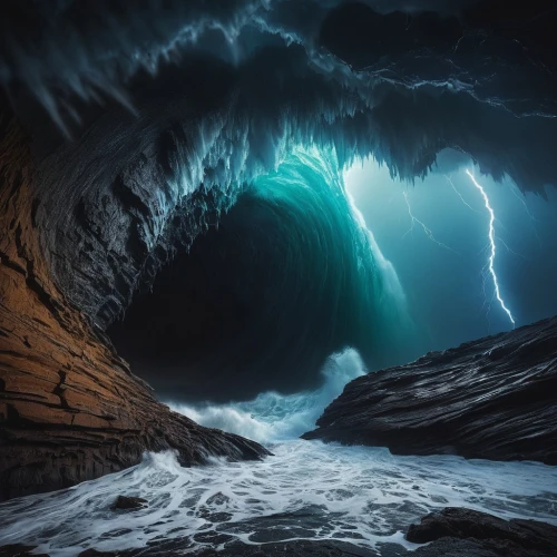 tidal wave,charybdis,blue cave,ocean waves,tsunami,sea storm,depths,storm surge,crashing waves,big wave,crevassed,blow hole,abyss,turmoil,blue caves,the blue caves,ice cave,crevasse,water waves,sea caves,Photography,Documentary Photography,Documentary Photography 11