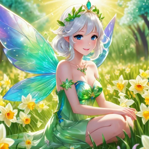 flower fairy,garden fairy,spring background,fairy,spring leaf background,fairie,faerie,butterfly background,fae,springtime background,spring unicorn,tinkerbell,little girl fairy,ostara,aurora butterfly,fairy queen,fairies,fairy galaxy,rosa 'the fairy,navi,Illustration,Japanese style,Japanese Style 03