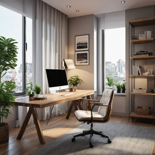 modern office,office desk,blur office background,working space,wooden desk,desk,modern room,office chair,3d rendering,furnished office,bureaux,writing desk,creative office,modern decor,work space,desks,apartment,offices,smartsuite,office,Photography,General,Realistic