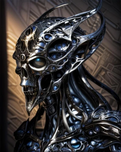 giger,guyver,chitauri,xenomorph,trishula,silver octopus,metal figure,alien warrior,biomechanical,xeno,nyarlathotep,vorlon,ultron,raven sculpture,steel sculpture,oversoul,kalhora,garrus,alien,avp