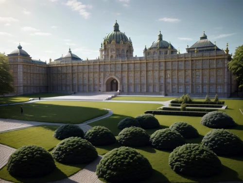 palace garden,topiaries,naboo,pemberley,habsburgs,topiary,the royal palace,brideshead,the palace,chatsworth,cliveden,roestel,blenheim,artificial grass,royal palace,grass golf ball,render,3d rendering,europe palace,landscaped