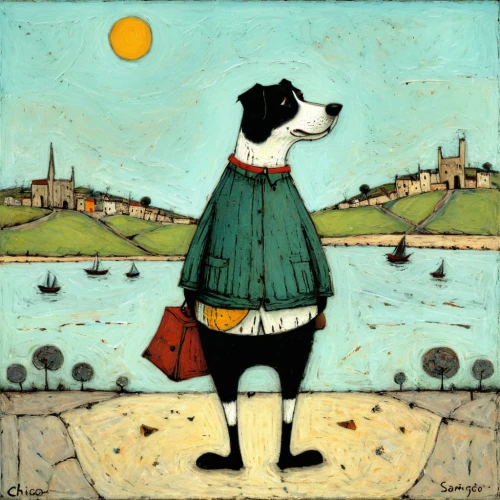 jack russell,peveril,girl with dog,pettifer,gorey,mudlark,boy and dog,man at the sea,collie,breton,pugwash,giorgini,dog illustration,jack russel terrier,harbourmaster,freville,gondolier,ruffolo,holidaymaker,frugi,Art,Artistic Painting,Artistic Painting 49