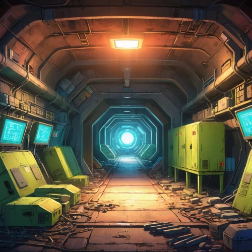 fallout shelter,spaceship interior,cosmodrome,ufo interior,wildstar,airlock,sickbay,cartoon video game background,backgrounds,arktika,mining facility,spaceland,scifi,oddworld,borderlands,terminals,spacelab,spaceport,spaceship space,battlezone,Illustration,Japanese style,Japanese Style 03