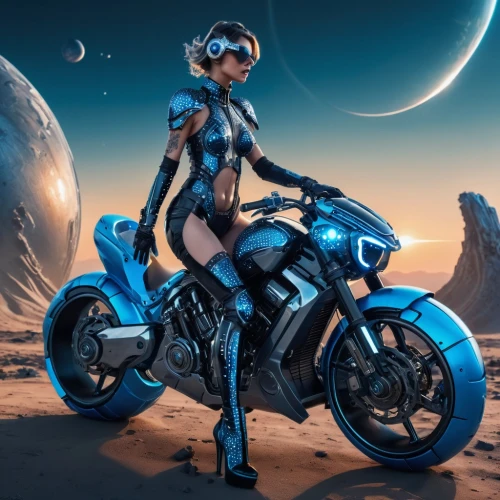 blue motorcycle,nightrider,motorbike,vanu,motorcycle,motorcyle,motoko,heavy motorcycle,busa,kitana,sandahl,biker,electric motorcycle,black motorcycle,venus,moondragon,motorcycles,valerian,tron,catwoman,Conceptual Art,Sci-Fi,Sci-Fi 03