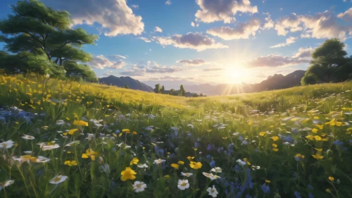 meadow landscape,spring meadow,alpine meadow,mountain meadow,summer meadow,meadow,flowering meadow,meadow flowers,nature wallpaper,flower meadow,dandelion meadow,blooming field,spring morning,small meadow,spring background,full hd wallpaper,dandelion field,green meadow,flower field,nature background,Photography,General,Natural