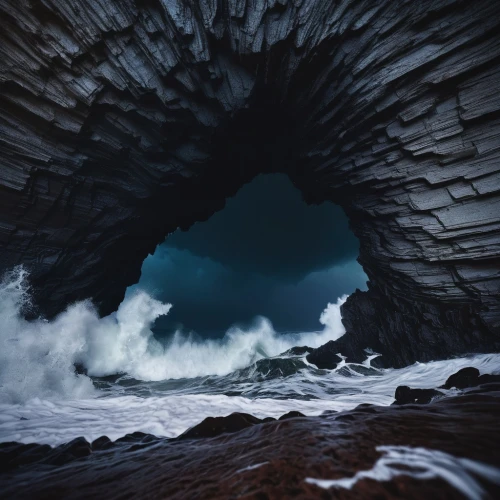 sea caves,natural arch,blue caves,blue cave,ice cave,the blue caves,dark beach,tidal wave,erosion,rock arch,crevassed,black beach,blow hole,crevasse,hole in the wall,vortex,cave,three point arch,staffa,cave on the water,Photography,Documentary Photography,Documentary Photography 11