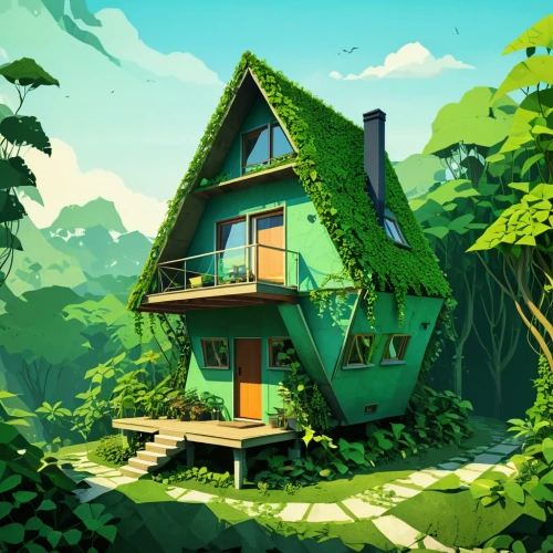 house in the forest,forest house,little house,small house,greenhut,summer cottage,small cabin,wooden house,treehouse,treehouses,tree house,lowpoly,cottage,house in mountains,green living,bird house,lonely house,home landscape,dreamhouse,wooden houses,Conceptual Art,Daily,Daily 20