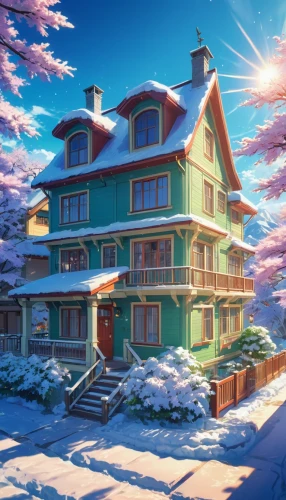 winter house,snow roof,christmas wallpaper,winter background,snow scene,snow house,winter village,wooden house,dreamhouse,aurora village,christmas snowy background,butka,apartment house,snowhotel,house silhouette,house painting,christmasbackground,wooden houses,crispy house,sylvania,Illustration,Japanese style,Japanese Style 03