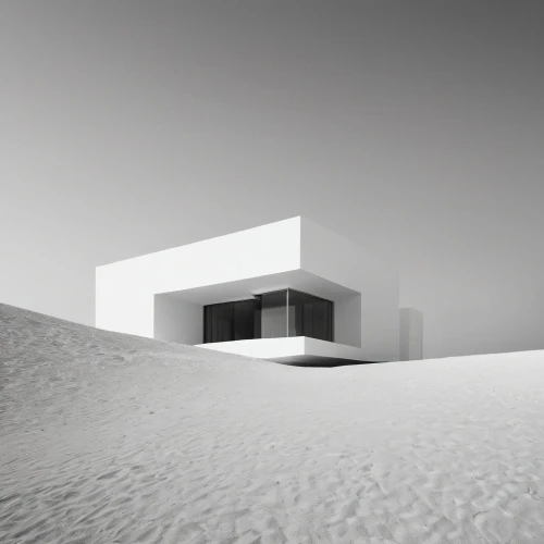 dunes house,cubic house,white room,whitebox,virtual landscape,corbu,render,chipperfield,whitespace,cube house,beach house,renders,winter house,unbuilt,revit,white space,siza,architectures,beachhouse,frame house,Illustration,Black and White,Black and White 33