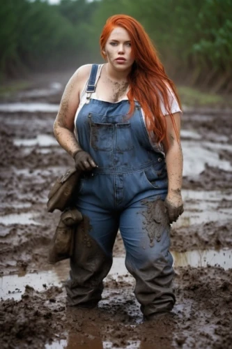girl in overalls,farm girl,overalls,farmer in the woods,farmhand,mud,forewoman,dungarees,farmer,hard woman,countrygirl,countrywoman,mudbath,mudhole,farmworker,coveralls,muddied,female worker,muddier,brakewoman