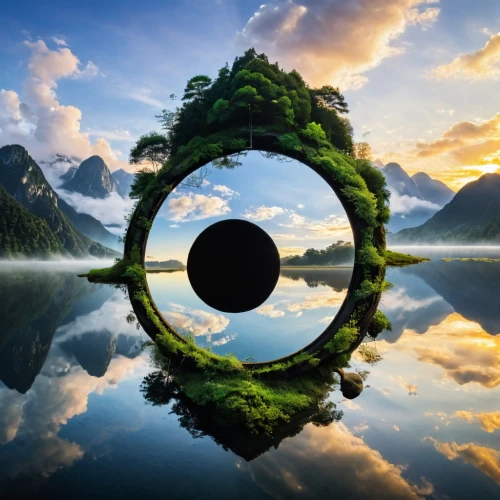 taoism,yinyang,porthole,life is a circle,zen,wudang,aaaa,portals,yin yang,bagua,vesica,dharma wheel,qigong,circle around tree,kongfu,circle,enso,circular puzzle,circular,ellipse,Illustration,Abstract Fantasy,Abstract Fantasy 14
