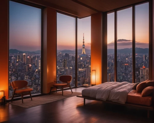 japan's three great night views,sky apartment,chongqing,sleeping room,great room,japanese-style room,seoul,kowloon,bedroom window,window view,skyloft,luxury hotel,south korea,with a view,modern room,amanresorts,penthouses,above the city,shangri,intercontinental,Photography,General,Cinematic
