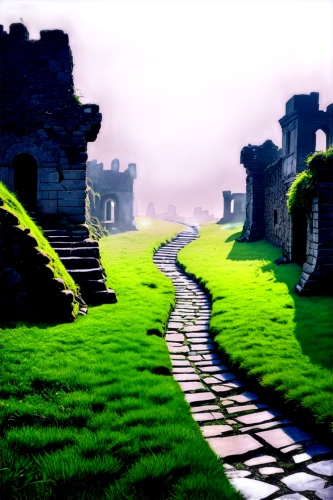 paths,the mystical path,pathway,winding steps,milecastle,the path,passageways,ruins,virtual landscape,ruined castle,pathways,labyrinths,path,milecastles,llanthony,threshold,ancient city,corridors,3d render,pathfinding,Conceptual Art,Oil color,Oil Color 07