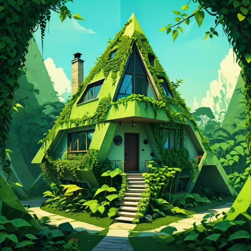 house in the forest,forest house,witch's house,little house,studio ghibli,summer cottage,tree house,treehouse,greenhut,ghibli,treehouses,small house,dreamhouse,cottage,ancient house,lonely house,green living,tropical house,bungalow,witch house,Conceptual Art,Daily,Daily 20