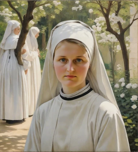 novitiate,postulants,lacordaire,postulant,sendler,nunsense,ursulines,nunnery,saint therese of lisieux,monjas,carmelite order,foundress,duchesne,nuns,the nun,prioress,nun,carmelite,ursuline,maidservant,Digital Art,Impressionism