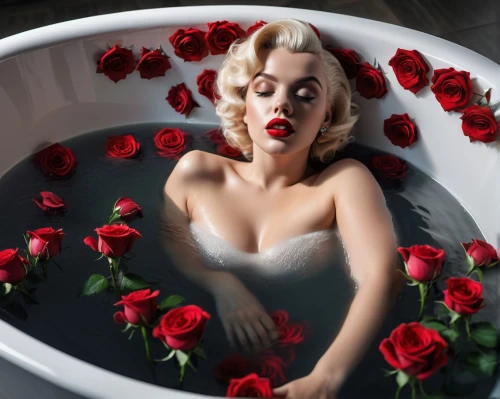 the girl in the bathtub,valentine pin up,valentine day's pin up,marylin monroe,bathtub,marilyn monroe,marylin,marilynne,rose petals,red roses,red rose,marilyn,porcelain rose,rose png,bathtubs,bathwater,water rose,tub,marilyng,with roses,Photography,General,Sci-Fi