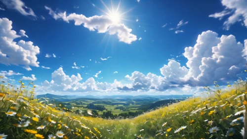 nature background,meadow landscape,dandelion background,landscape background,sunburst background,windows wallpaper,dandelion field,background view nature,nature wallpaper,dandelion meadow,heavenward,summer meadow,aaa,aaaa,spring background,sunray,bright sun,summer sky,blooming field,sunrays,Photography,General,Fantasy