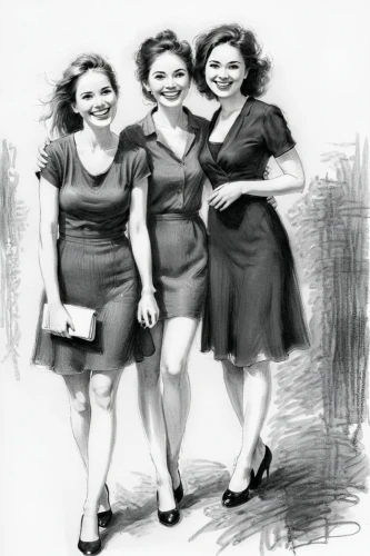 retro pin up girls,retro 1950's clip art,pin-up girls,pin up girls,sewing pattern girls,vintage drawing,vintage girls,retro women,shirelles,ronettes,stewardesses,hostesses,model years 1960-63,vintage illustration,pin ups,dressmakers,50's style,negligees,vintage women,seamstresses,Illustration,Black and White,Black and White 35