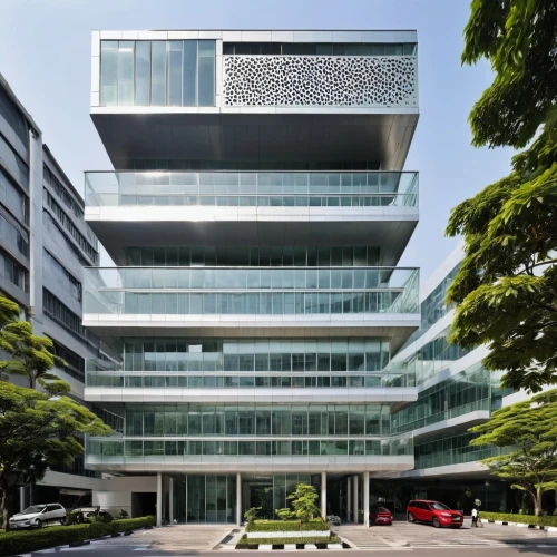 hongdan center,interlace,office building,temasek,glass facade,nanyang,shenzhen vocational college,sengkang,headoffice,office block,headquarter,chengyi,embl,technopark,taikoo,modern office,central embassy,modern building,tanglin,yuchengco,Photography,General,Realistic